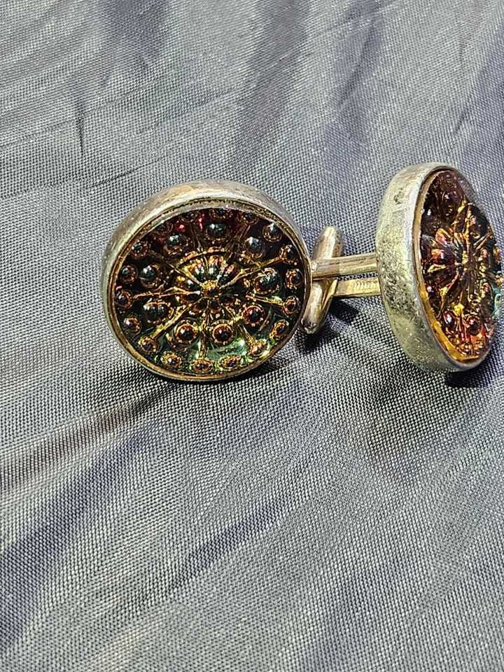 Gemelos Hickok RARO DE COLECCIÓN • Vidrio holográfico Starburst • 42 g • Mod atómico de los años 50 Foto 3 de 4