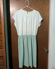 Women's True Vintage Dress Size 18 White And Mint