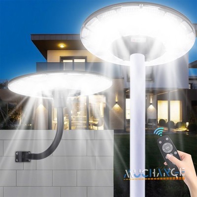 MUCH 9900000ML Commercial Solar Street Light Outdoor Dusk to Dawn Lamp + Pole
