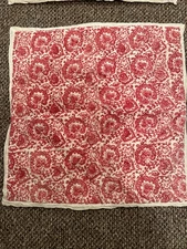 2- Pottery barn Euro pillow covers shams  Cotton  red and white 26 X 26