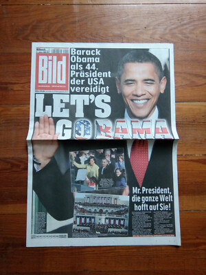 Original - Bildzeitung 21.01. 2009 - USA  - Präsident - Wahl - Barack Obama -Neu