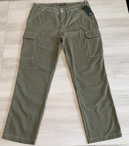 True Religion Men Pants Size 36 Baggy Cargo Pants NWT Color Kalamata