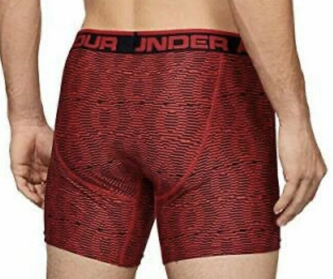 Under Armour Mens Boxers Original Series Printed Boxerjock Red Black 1307038 605