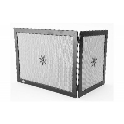 Parascintille Ferro Battuto Per Camino - 50x50cm Con Ante Di Sicurezza - Foto 10