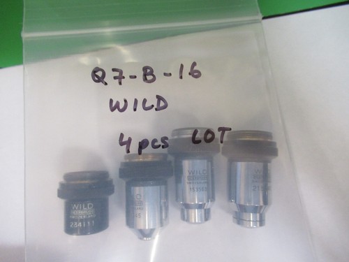 Lot Objectifs WILD HEERBRUGG Suisse Microscope Pièce Comme sur la Photo Q7-B-16 - Photo 12 sur 12