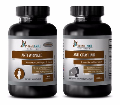 Antioxidant inner beauty boost - COMBO ANTI WRINKLE   ANTI GRAY HAIR 2B - coenzy