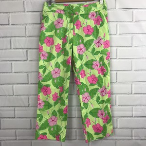 green floral pants