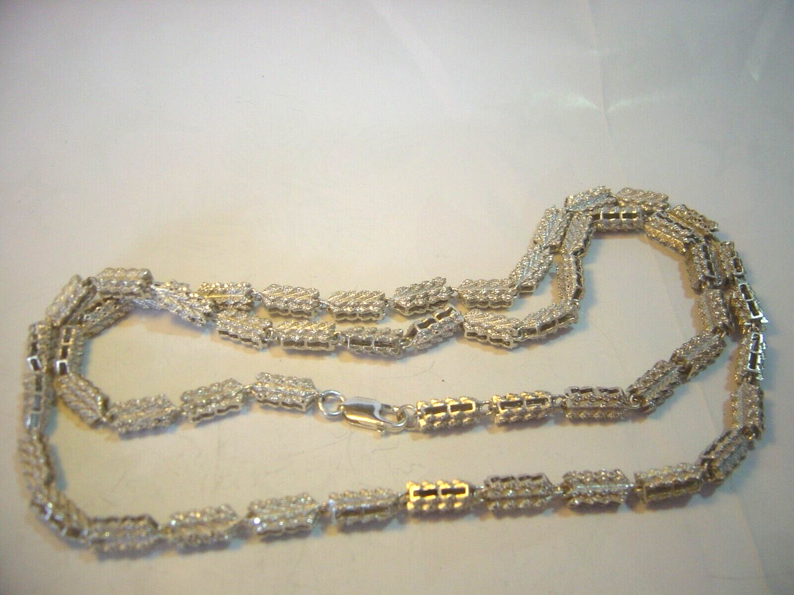 Superb 34" Solid Silver Necklace-Unique Design-Vi… - image 3