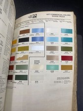 1977 Dodge Trucks Commercial Colors Paint Chip Single Sheet Only, Ditzler PPG