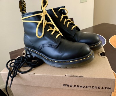 101 smooth leather yellow stitch ankle boots