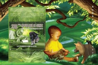 mignonページ Guinea 2010 MNH-Cats & Their Masters (Ernest Hemingway). Mi 7528