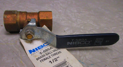 NIBCO T580A 1/2'' Brass Ball Valve Female Threaded Ends