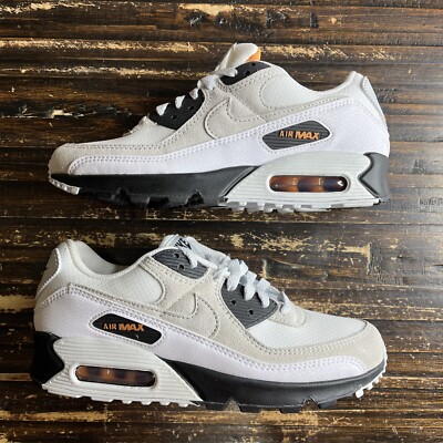 Nike Air Max 90 White Black Hot Curry DM0029-100 Men's Size 7