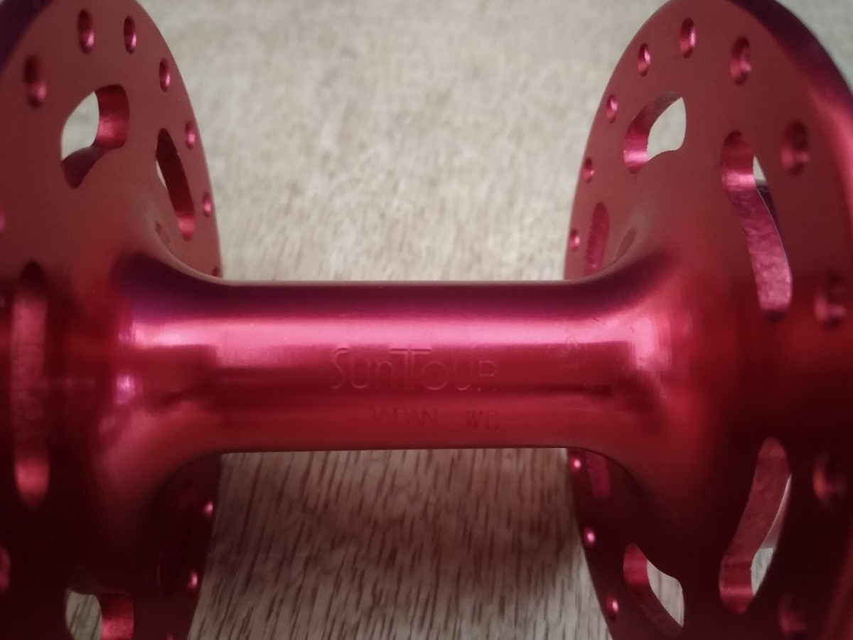 NOS Suntour rear flip flop hub 36h High flange red old NOS Suntour rear flip flop hub 36h High flange red old
