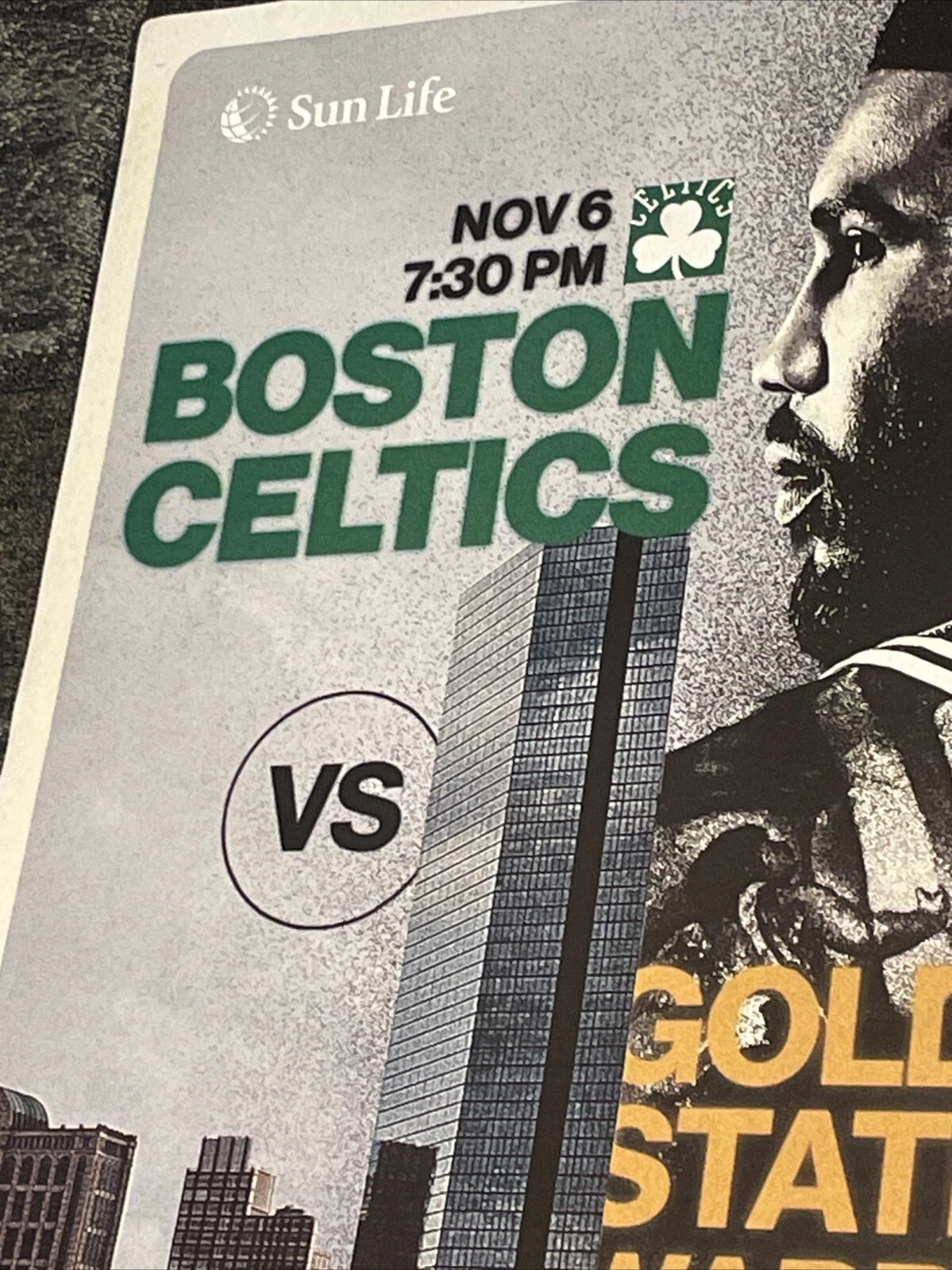 Boston Celtics vs Warriors Game Day Poster