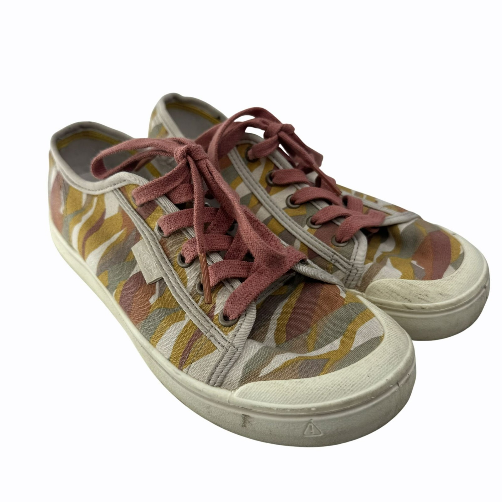 Sneakers Keen Elsa marrone rosso oliva marrone mimetico tela scarpe basse stringate taglia 8