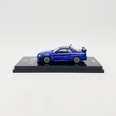 INNO64 1:64 Nissan GT-R R34 V-Spec Tuned By “MINE'S” Blue | eBay