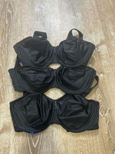 Wacoal BH 32DDD schwarz Basic Beauty Vollfigur Bügel 855192 Menge 3 EUC - Bild 2 von 5