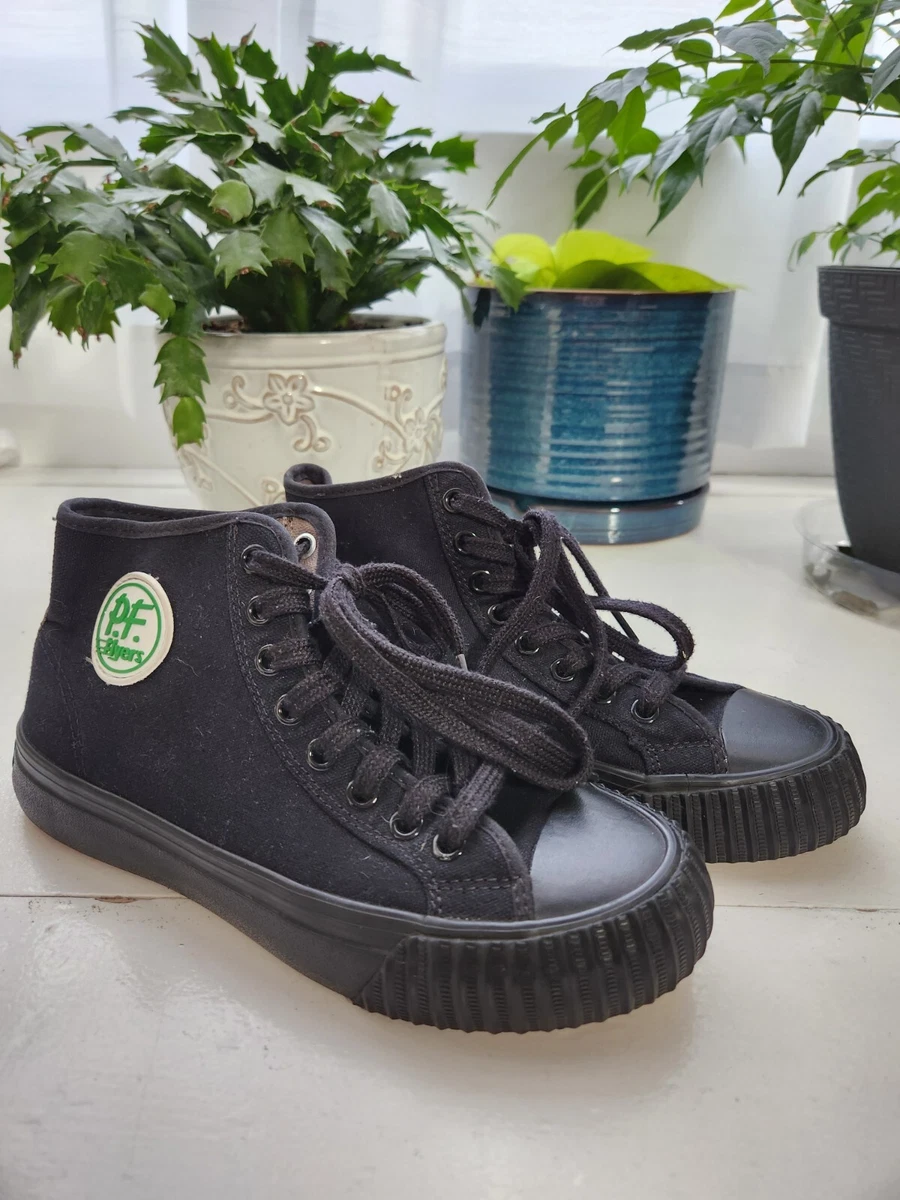 PF FLYERS Sandlot Black Sneakers Center Hi Top Black Mens size 5.5 Women 7  | eBay