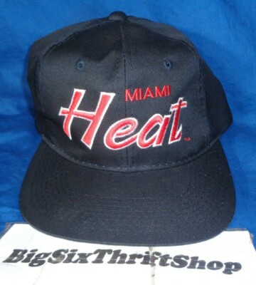 Miami Heat NBA Sports Specialties Script Snapback Hat Cap Vintage 