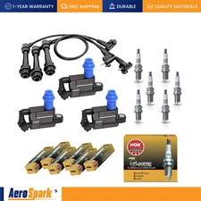 3 Ignition Coil & Wires & NGK Platinum Spark Plug for Lexus IS300 2001-2005 3.0L