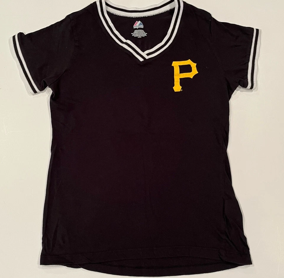 Camiseta deportiva grande de los Piratas de Pittsburgh Andrew McCutchen #22 Majestic para mujer Foto 3 de 4
