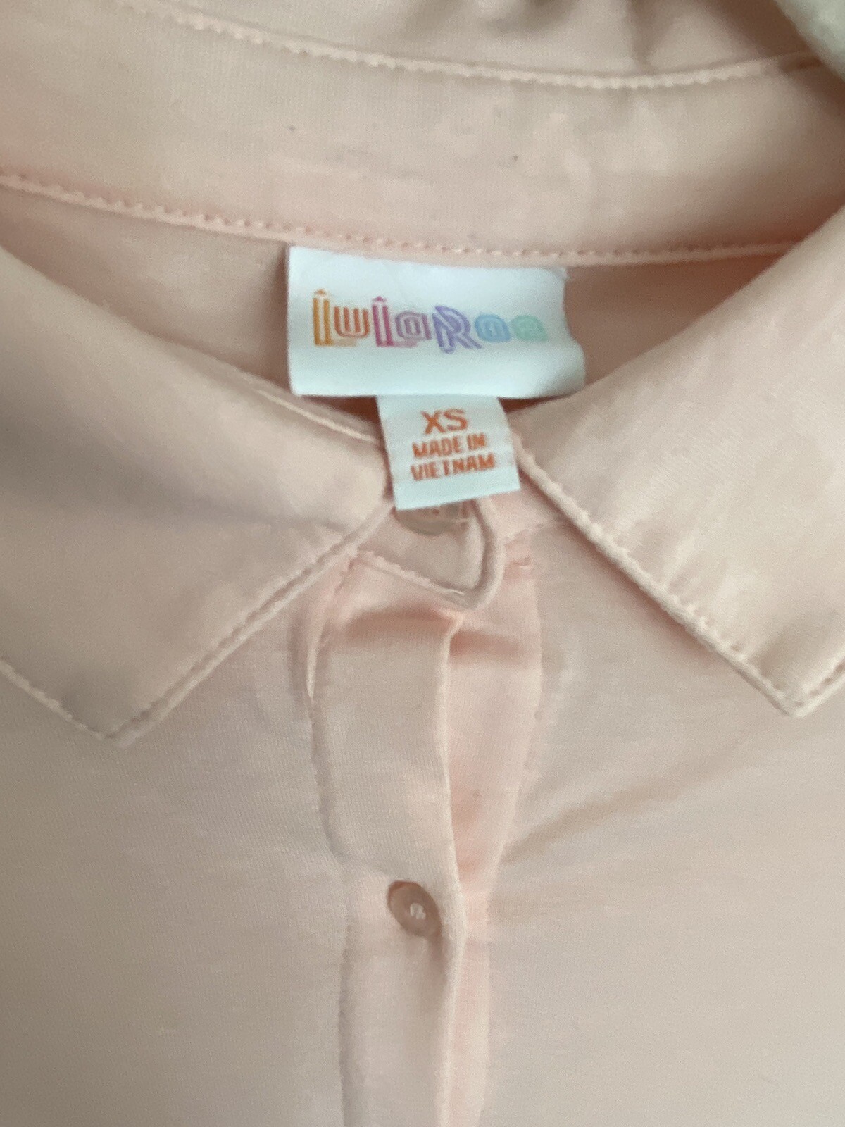 Lularoe Extra Small XS Solid Peach Pink Valentina… - image 3