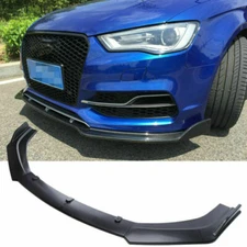 Gloss Black Lower Front Bumper Lip Spoiler Splitters For AUDI A3 A4 A5 A6 A7 A8