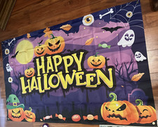 Halloween Party Banner 72x44 Inch Spooky Halloween Party Decorations NEW