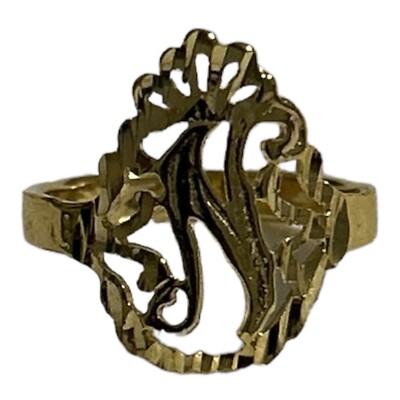 22K Yellow Gold layered Ring Later  N  Women s Size 8 Vintage New 2.1 g