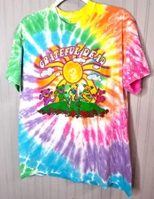 Liquid Blue Grateful Dead  Mens TSHIRT L Tie Dye Sunshine Teddy Bears Vintage
