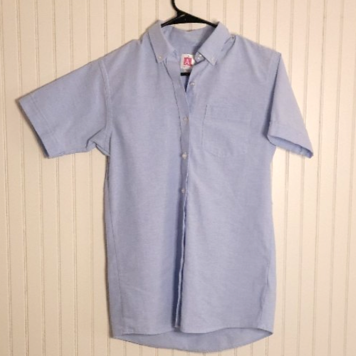 A + Blue School Uniform Button Up Shirt Size 16 - Picture 2 of 6