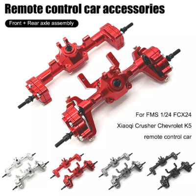 For FMS 1/18 FCX18 LC80 1/24 FCX24 Crawler RC Metal Front &Rear Portal Axles