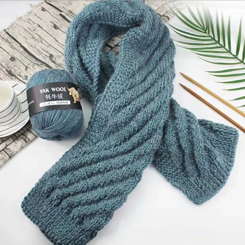 Thick Yak Cashmere wool Yarn Knitting Crochet Sweater Scarf Merino Blended Wool - Image 2 of 4