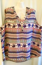 💲💲SALE!  …. JUSTIFY!  Beautiful elephant print sleeveless top… 3x