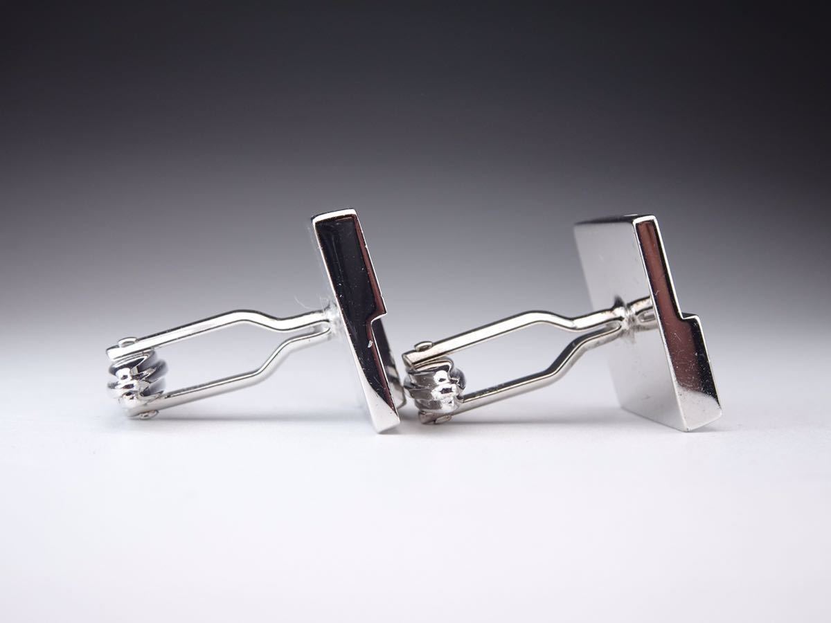 Dunhill 4 solid square cufflinks silver 925 men j… - image 7