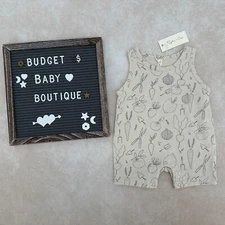 NWT RYLEE + CRU Vegetable Garden Romper Size 0-3 Months