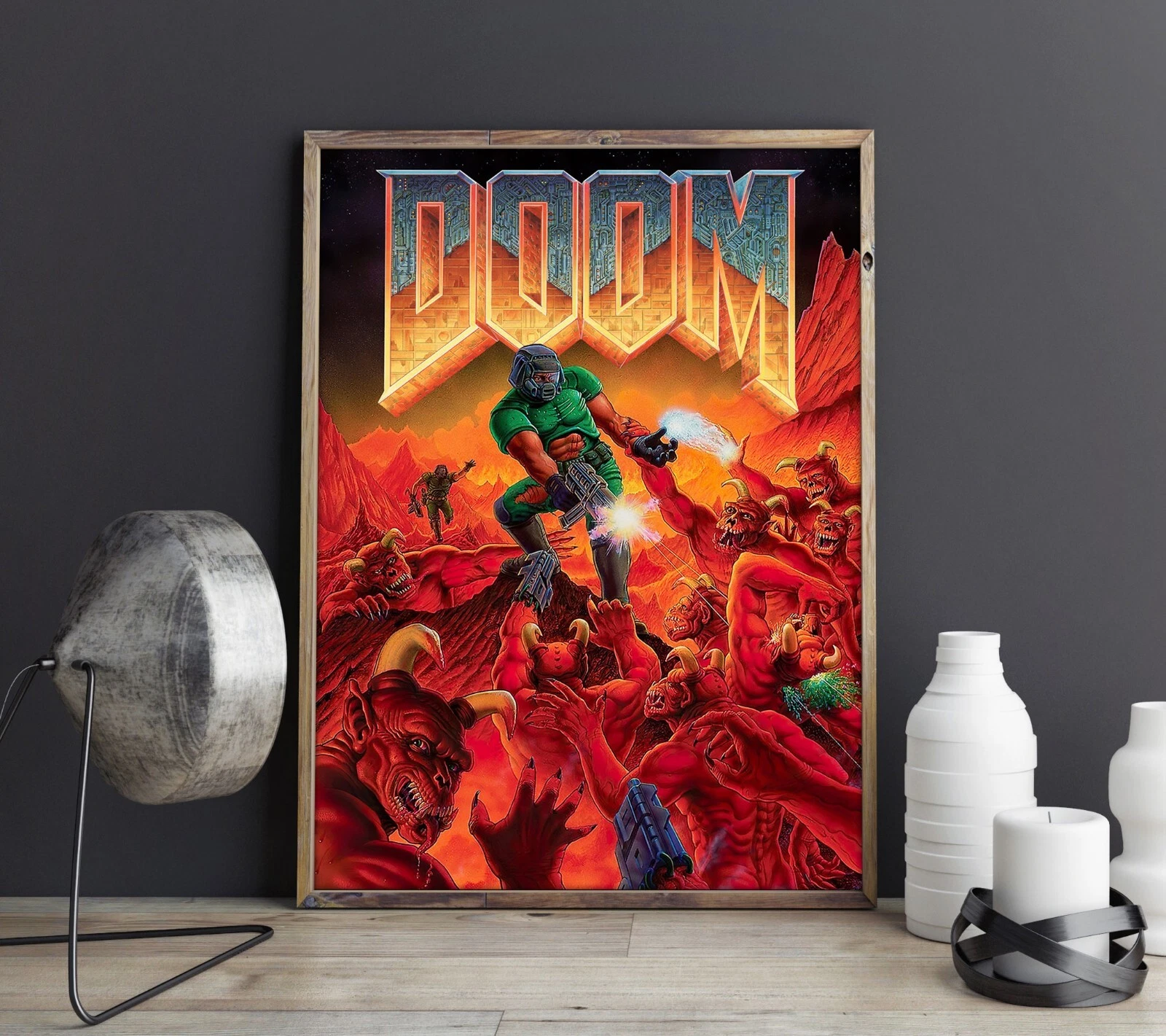 Dooom Poster Gaming Art Print Vertical Premium Matte Poster
