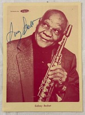 Sehr Selten, Autogramm Sidney Bechet (ca. 1950), handsigniert & zertifiziert