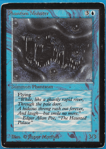 Phantom Monster Beta HEAVILY PLD Blue Uncommon MAGIC CARD (ID# 498367) ABUGames - Picture 1 of 2