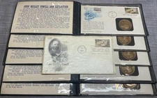 1969 John Wesley Powell Lot Of (6) First Day Of Issue Stamps Envelopes & Coins