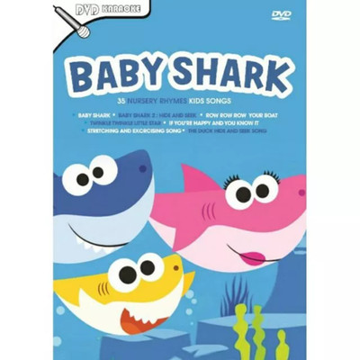 Dvd Karaoke Baby Shark&35 Nursery Rhymes Kids Song*English Version* Include Ship