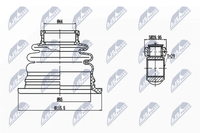 NTY Gelenksatz Antriebswelle NPW-MS-041 FüR Mitsubishi Carisma 16V DA1A DA2A GDI