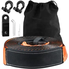 Winch Recovery Kit Tow Strap Shackle Emergency Kit 3" x 30' 30000 lbs 5PCS