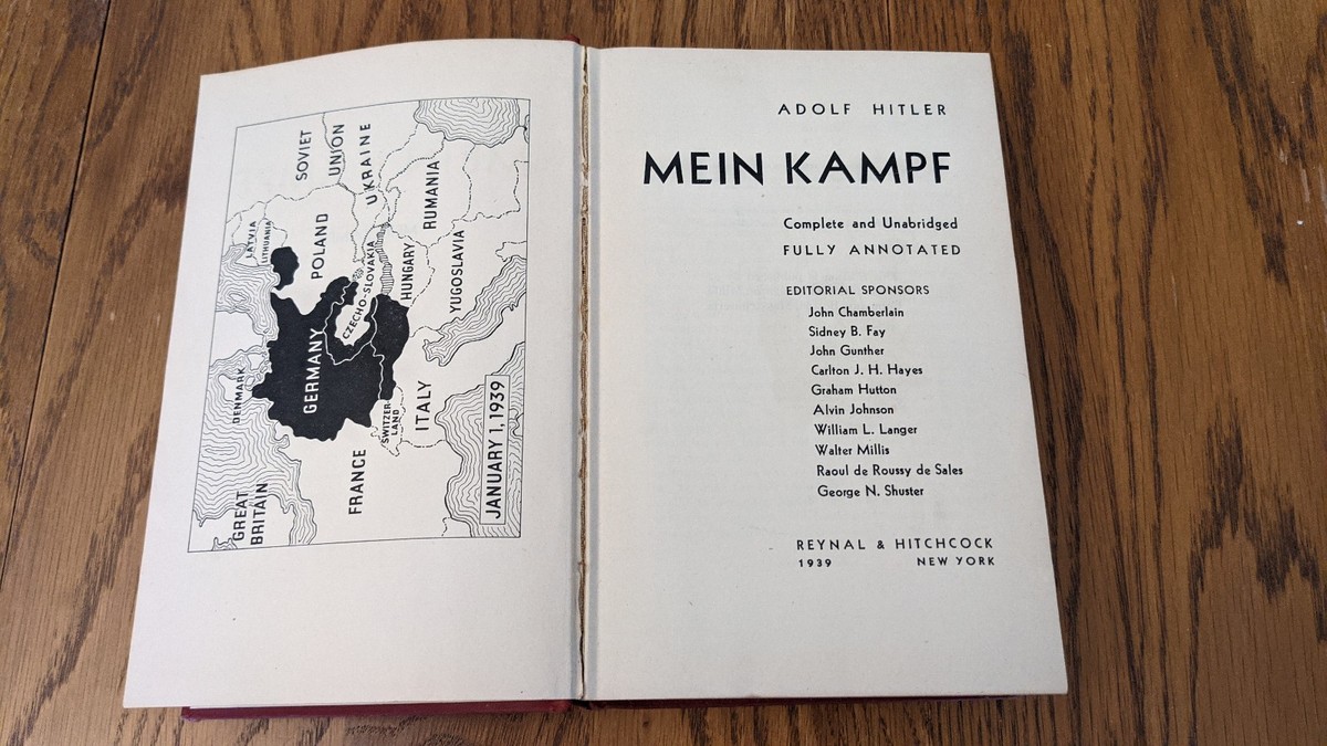 Mein Kampf 1939 1st US Ed / 1st Printing Complete and Unabridged