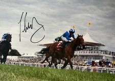 Jim Crowley Hand Signed 10x8 Photo Horse Racing Autograph