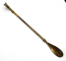 Solid Brass Horse Head Handle Shoe Horn 17in