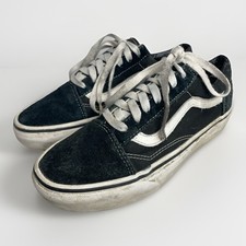 Vans Old Skool Black White Low Top Suede Canvas Skate Shoes Size 5M 6.5W Grunge