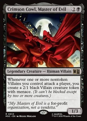 MTG Crimson Cowl, Master of Evil [MSC] #653 PRESALE