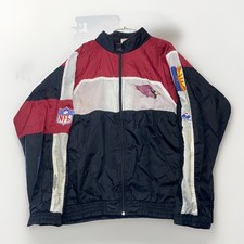 VTG 90s Arizona Cardinals NFL Apex One Zip Up Windbreaker XL